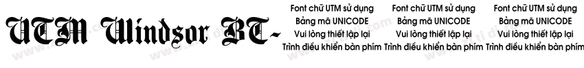 UTM Windsor BT字体转换